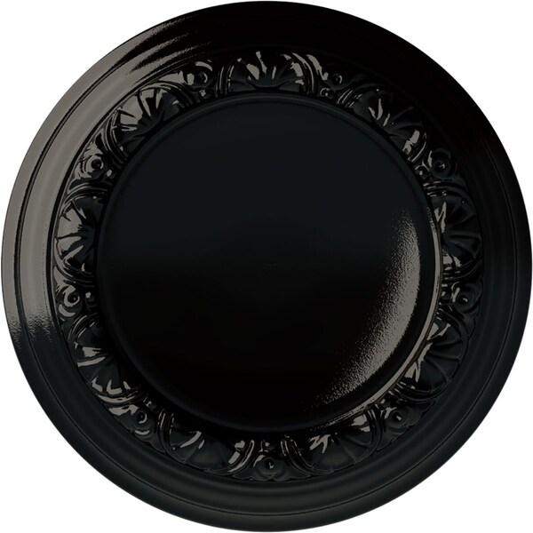 Ekena Millwork Carlsbad Ceiling Medallion (Fits Canopies up to 7 7/8"), 12 1/2"OD x 1 1/2"P, Black Pearl CM12CABPS - main